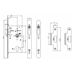 UNION JHD72DNL - JHD72DNL EURO PROFILE HEAVY DUTY DEADLOCKING MORTICE NIGHTLATCH - 60MM BACKSET