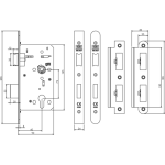UNION JHD72SL - JHD72SL EURO PROFILE HEAVY DUTY MORTICE SASHLOCK - 60MM BACKSET
