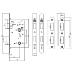 UNION JHD72WC - JHD72WC EURO PROFILE HEAVY DUTY MORTICE BATHROOM LOCK - 60MM BACKSET