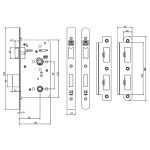 UNION JHD72WC - JHD72WC EURO PROFILE HEAVY DUTY MORTICE BATHROOM LOCK - 60MM BACKSET