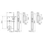UNION JL2C25 - JL2C25  - EURO PROFILE DEADLOCKING MORTICE NIGHTLATCH - 55MM BACKSET