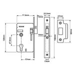 UNION JL2349 - EURO PROFILE MORTICE NIGHTLATCH