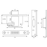 ERA FORTRESS 333 - BS KEYLESS EGRESS DEADLOCK WITH CYLINDER & THUMBTURN - 57MM BACKSET