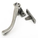 FROM THE ANVIL 33025 - PEWTER PATINA HANDMADE PEAR DROP LOCKING NIGHT VENT - LEFT HAND