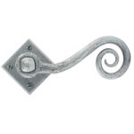 FROM THE ANVIL 33612 - PEWTER PATINA MONKEYTAIL LEVER ON DIAMOND ROSETTE