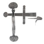 FROM THE ANVIL 33763 - PEWTER PATINA HEAVY BEAN THUMBLATCH