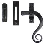 FROM THE ANVIL 33953 - BLACK LOCKING MONKEYTAIL CASEMENT FASTENER - RIGHT HAND