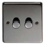 FROM THE ANVIL 91799 - BLACK NICKEL DOUBLE DIMMER SWITCH