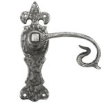 FROM THE ANVIL 83501 - CURLY TAIL DOOR LEVER ON LATCH BACKPLATE - NATURAL