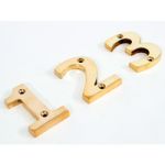 FROM THE ANVIL 83713 - POLISHED BRASS NUMERAL 3