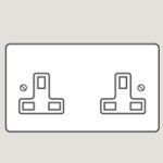 WANDSWORTH A350/D - 2-GANG 13 AMP UNSWITCHED SOCKET INTERIOR REAR ENTRY DUAL EARTH
