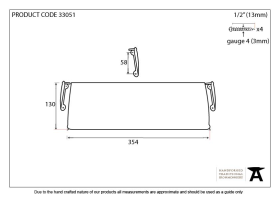FROM THE ANVIL 33051 - POLISHED BRASS LARGE LETTER PLATE COVER