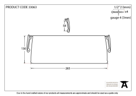 FROM THE ANVIL 33063 - POLISHED CHROME SMALL LETTER PLATE COVER