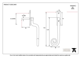 FROM THE ANVIL 20451 - BLACK DELUXE MONKEYTAIL  LOCKING ESPAG FASTENER - LEFT HAND
