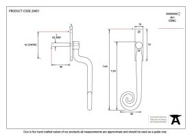 FROM THE ANVIL 20451 - BLACK DELUXE MONKEYTAIL  LOCKING ESPAG FASTENER - LEFT HAND