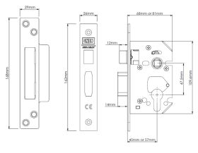 UNION JL22EUS-SC-2.5 - STRONGBOLT EURO PROFILE SASHLOCK