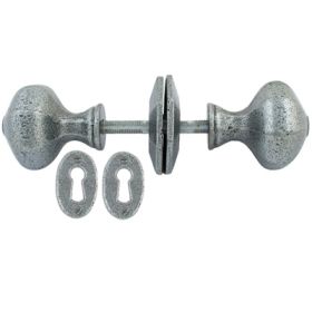 FROM THE ANVIL 33643 - PEWTER PATINA OCTAGONAL MORTICE RIM KNOB SET