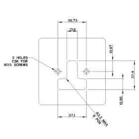 WANDSWORTH 13200/13201/13202 - SINGLE UNSWITCHED 13A SOCKET - PANEL MOUNTED