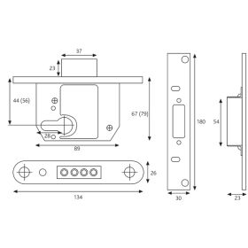 ERA FORTRESS 233 - BS KEYLESS EGRESS DEADLOCK WITH CYLINDER & THUMBTURN - 44MM BACKSET