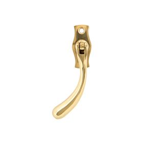 FROM THE ANVIL 20419L - POLISHED BRASS PEAR DROP LOCKING ESPAG FASTENER - LEFT HAND