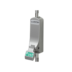 EXIDOR 310 - PUSH PAD SINGLE PANIC BOLT WITH VERTICAL PULLMAN LATCHES