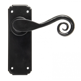 FROM THE ANVIL 33278 - BLACK SPRUNG MONKEYTAIL LEVER LATCH ON BACKPLATE SET