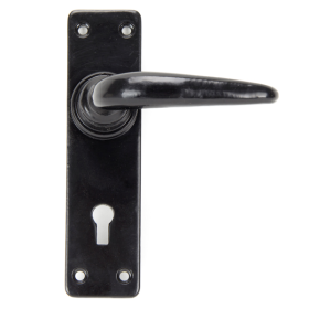 FROM THE ANVIL 33320 - BLACK SMOOTH LEVER LOCK ON BACKPLATE SET