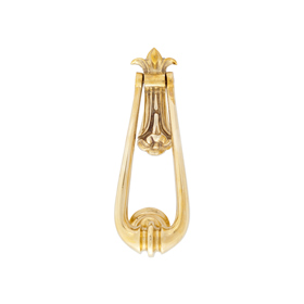 FROM THE ANVIL 33610M - POLISHED BRASS LOOP DOOR KNOCKER