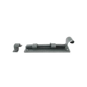 FROM THE ANVIL 33663 - PEWTER PATINA STRAIGHT DOOR BOLT - 6 INCH INWARD OPENING