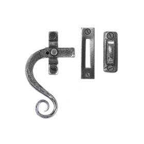 FROM THE ANVIL 33725 - PEWTER PATINA MONKEYTAIL LOCKING CASEMENT FASTENER - LEFT HAND