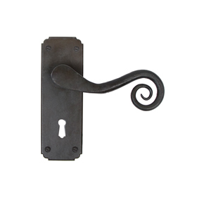 FROM THE ANVIL 33900 - BEESWAX UNSPRUNG MONKEYTAIL LEVER ON LOCK BACKPLATE
