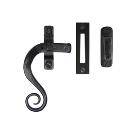 FROM THE ANVIL 33952 - BLACK LOCKING MONKEYTAIL CASEMENT FASTENER - LEFT HAND
