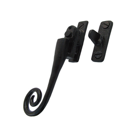 FROM THE ANVIL 51417L - BLACK MONKEYTAIL  LOCKING CASEMENT FASTENER WITH NIGHT VENT - LEFT HAND