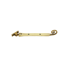FROM THE ANVIL 83594 - POLISHED BRASS MONKEYTAIL STAY 8 INCH