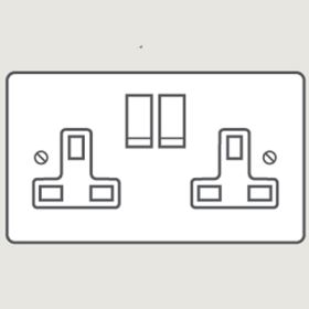 WANDSWORTH A354/D - 2-GANG 13 AMP SWITCHED SOCKET INTERIOR