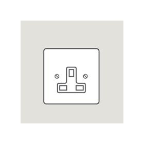 WANDSWORTH P12123 - CLASSIC SINGLE UNSWITCHED 3-PIN SOCKET OUTLET COVER PLATE ONLY