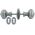FROM THE ANVIL 33643 - PEWTER PATINA OCTAGONAL MORTICE RIM KNOB SET