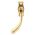 FROM THE ANVIL 20419L - POLISHED BRASS PEAR DROP LOCKING ESPAG FASTENER - LEFT HAND