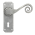 FROM THE ANVIL 33615 - PEWTER PATINA SPRUNG MONKEYTAIL LEVER LOCK ON BACKPLATE SET