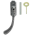 FROM THE ANVIL 33682 - PEWTER PATINA PEAR DROP LOCKING ESPAG FASTENER - LEFT HAND