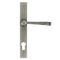 FROM THE ANVIL 33034 - PEWTER PATINA AVON SLIMLINE ESPAG LOCK SET ON BACKPLATE 92MM