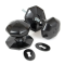 FROM THE ANVIL 33065 - BLACK LARGE OCTAGONAL MORTICE RIM KNOB SET
