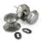 FROM THE ANVIL 33066 - PEWTER PATINA LARGE OCTAGONAL MORTICE RIM KNOB SET