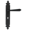 FROM THE ANVIL 33116 - BLACK CROMWELL SPRUNG DOOR LEVER ON LOCK BACKPLATE