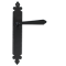 FROM THE ANVIL 33117 - BLACK CROMWELL SPRUNG DOOR LEVER ON LATCH BACKPLATE