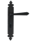 FROM THE ANVIL 33118 - BLACK CROMWELL SPRUNG DOOR LEVER ON BATHROOM BACKPLATE