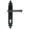 FROM THE ANVIL 33172 - BLACK TUDOR ESPAG LEVER ON EURO LOCK BACKPLATE - 92MM CENTRES