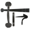 FROM THE ANVIL 33253 - BLACK HEAVY BEAN THUMB LATCH