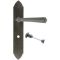 FROM THE ANVIL 33272 - BEESWAX GOTHIC LEVER BATHROOM LOCK ON BACKPLATE SET