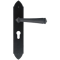 FROM THE ANVIL 33277 - BLACK GOTHIC LEVER EURO LOCK ON BACKPLATE SET